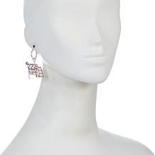 Heidi Daus "Star Spangled Banner" Convertible Hoop/Drop Earrings