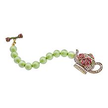 Heidi Daus Tea Time Bronze-Tone Crystal Beaded Dangle Bracelet