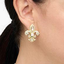 Heidi Daus Winter Heart Drop Necklace and Stud Earrings Set
