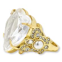 Heidi Daus Winter Heart Goldtone Mixed Stone Ring