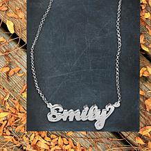 Heights Jewelers Sterling Silver Personalized 3-D Name Necklace