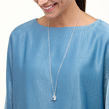 Herkimer Mines 32" "Diamond" Quartz Wrapped Stone Drop Necklace