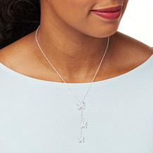 Herkimer Mines "Diamond" Quartz Butterfly Drop Necklace