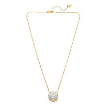 Herkimer Mines "Diamond" Quartz Faceted Drop Chain Necklace