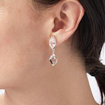 Herkimer Mines "Diamond" Quartz Marquise/Natural Drop Earrings