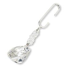 Herkimer Mines Faceted 24ctw Quartz Heart-Shaped Christmas Ornament