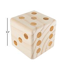 Hey! Play! Giant Wooden Yard Dice Outdoor Lawn Game with Carrying Case