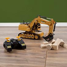 Hey! Play! Remote Control Excavator Construction Toy with Movable Claw