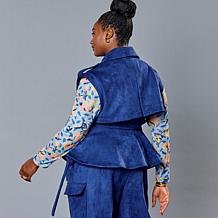 HFR x Undra Celeste Faux Suede Trench Vest