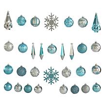 Holiday Shatterproof, 52 Count Christmas Tree Ornament Box Set, 80m...