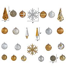 Holiday Shatterproof, 52 Count Christmas Tree Ornament Box Set, 80m...