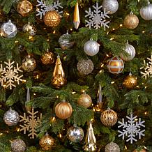 Holiday Shatterproof, 52 Count Christmas Tree Ornament Box Set, 80m...