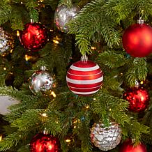 Holiday Shatterproof, 64 Count Christmas Tree Ornament Set, 80mm wi...