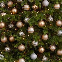 Holiday Shatterproof, 64 Count Christmas Tree Ornament Set, 80mm wi...