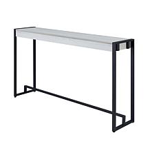 Holly & Martin Macen Narrow Console - Distressed White/Black