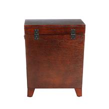 Home Espresso Pyramid Trunk End Table