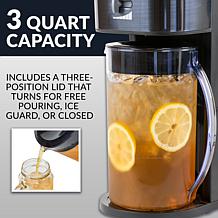 HomeCraft 3-Quart Black Café' Ice Iced Coffee and Tea Brewing System