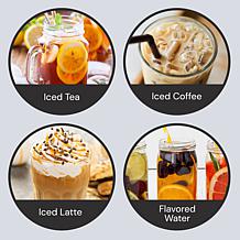 HomeCraft 3-Quart Black Café' Ice Iced Coffee and Tea Brewing System