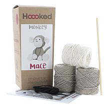Hoooked Amigurumi DIY Kit w/Eco Barbante Yarn-Monkey Mace - Taupe
