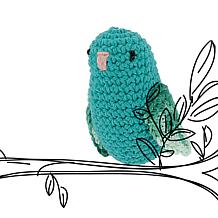 Hoooked Love Bird Yarn Kit with Eco Barbante Yarn - Turquoise