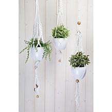 Hoooked Macrame Hanging Basket Kit with Zpagetti Yarn - Black