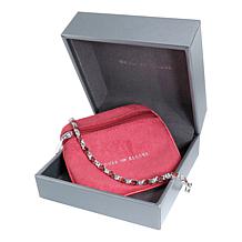House of Ellure Red Garnet and White Topaz Tennis Bracelet