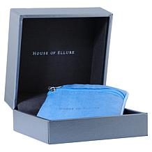 House of Ellure Sterling Silver Moonstone and Sapphire Chain Necklace
