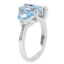 House of Ellure Sterling Silver Multigemstone Fancy-Shape Cluster Ring