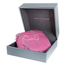 House of Ellure White or Pink Sapphire Cross Pendant with 18" Chain