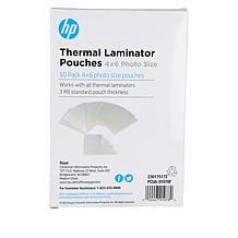 HP 50-pack 4" x 6" Laminator Pouches