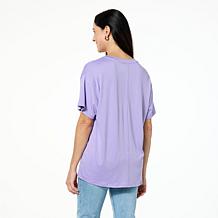 HUE All-Day Comfy Knit Oversized Boyfriend Tee