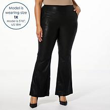 HUE Flare Leg Pull-on Shimmer Jean
