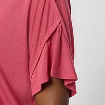HUE Flutter Sleeve Hi-Low Top
