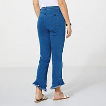 HUE Ruffle Crop Denim Skimmer Jean