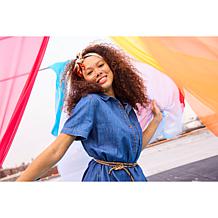 HUE Short Sleeve Denim Dress