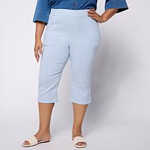 Hue Spring Stripe Pull-On Pedal Pusher Pant