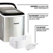 Igloo 26 lb. Self-Cleaning Portable Stainless Steel Ice Maker Machine