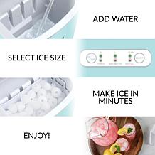 Igloo IGLICEB26HNAQ Ice Maker with Handle, Aqua