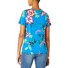 IMAN Global Chic 2-pack Short-Sleeve Solid and Print Tees