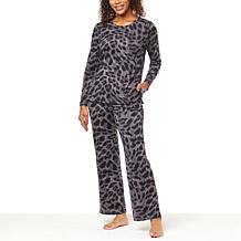 IMAN Global Chic 2-piece Buttery Soft Knit Pajama Set 