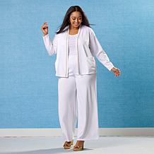 IMAN Global Chic All Day Elegance Wide-Leg Ponte Pant
