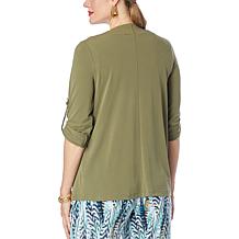 IMAN Global Chic Drape-Front Roll Tab Topper
