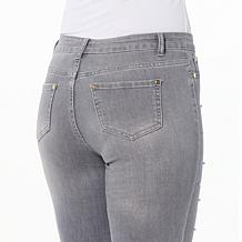 IMAN Global Chic Embellished Denim Bootcut Jean
