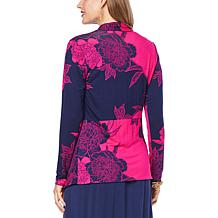 IMAN Global Chic Long Sleeve Angled Hem Topper