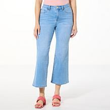 IMAN Global Chic Perfect Fit 360 Denim Wide-Leg Crop Jean