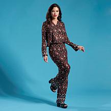 IMAN Global Chic Printed Knit Wide-Leg Pant