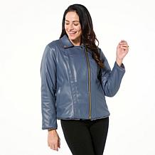 IMAN Global Chic Reversible Faux Fur to Faux Leather Jacket