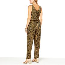 IMAN Global Chic Sleeveless Knit Crop Jumpsuit