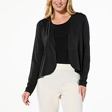 IMAN Global Chic Solid Knit Peplum Topper