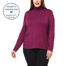 IMAN Global Chic Turtleneck with Shirred Sideseams